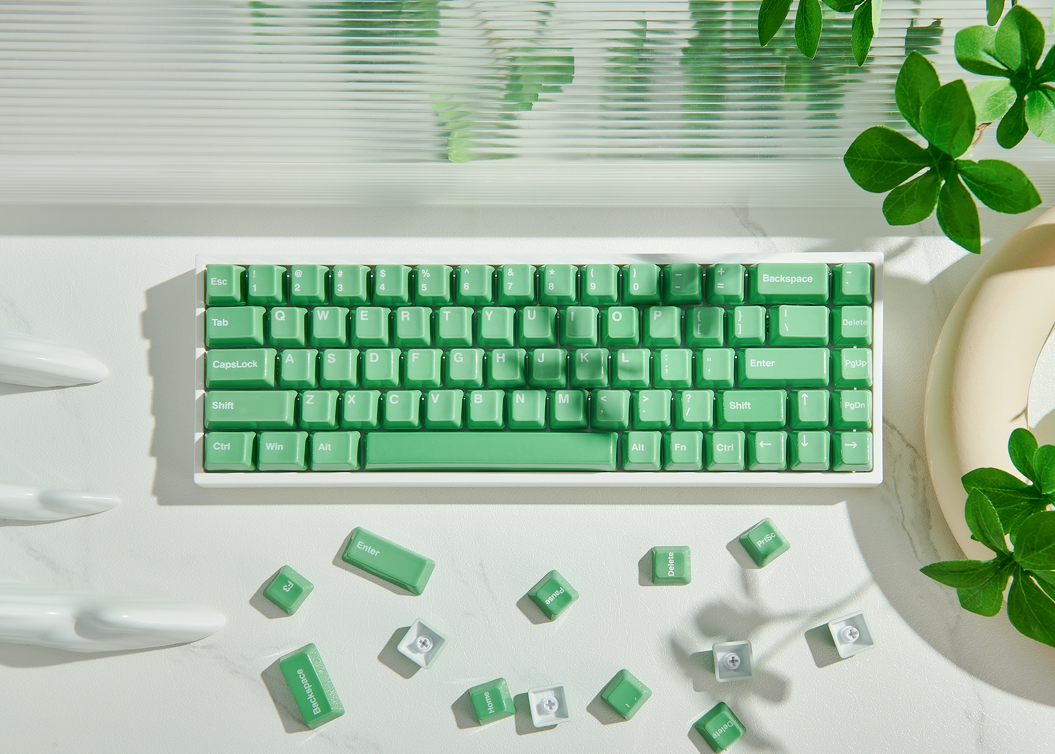 Cerakey Ceramic Keycap Full Set V2 - Green