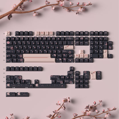 JKDK Midnight Sakura Blossom Profile PBT Keycap Set