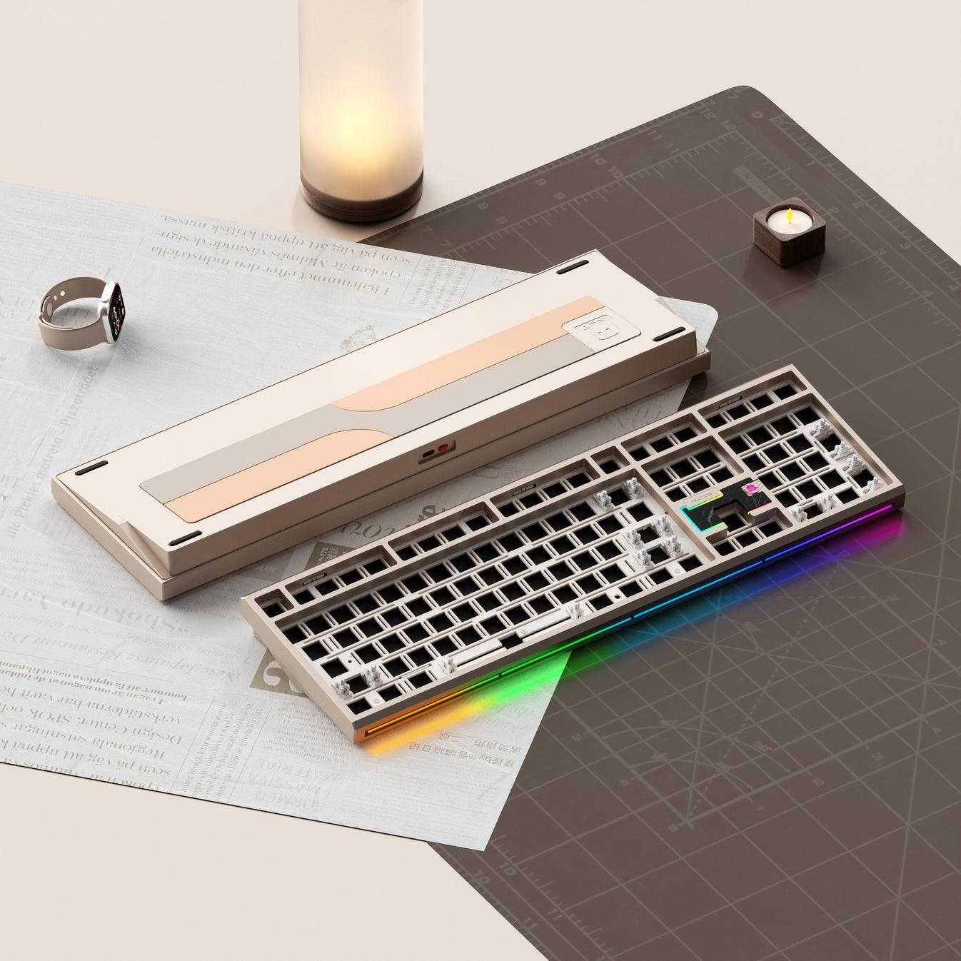 Weikav Nut108 Mechanical Keyboard - Full-Size, Tri-mode