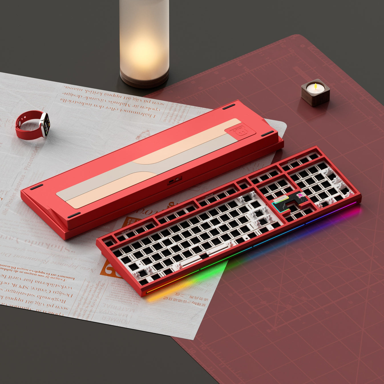 Weikav Nut108 Mechanical Keyboard - Full-Size, Tri-mode