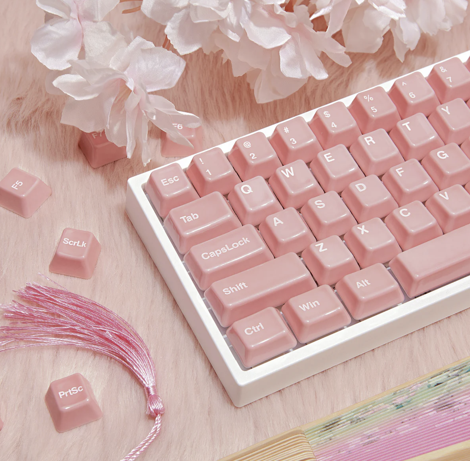 Cerakey Ceramic Keycap Full Set V2 - Pink