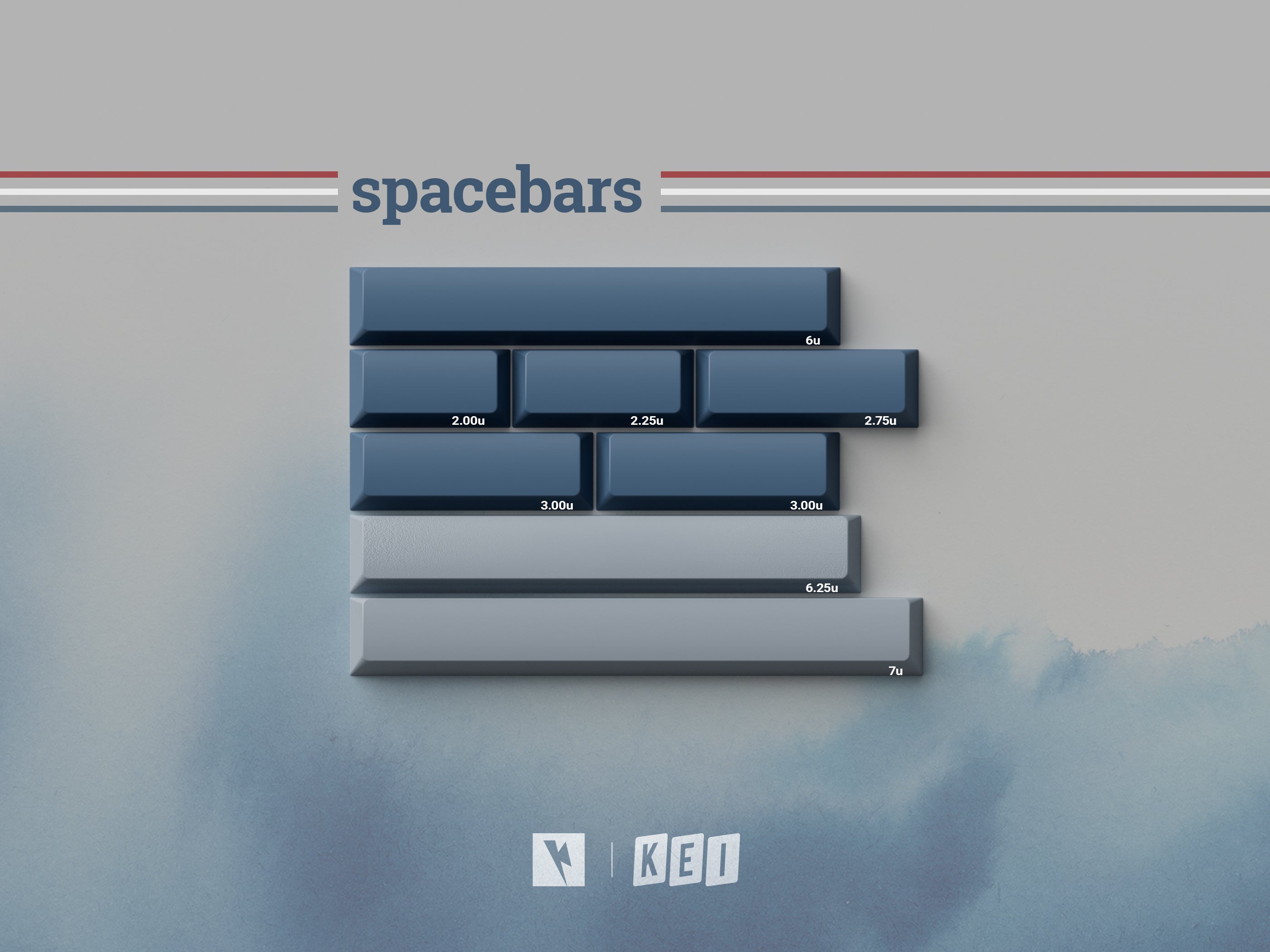 Keykobo R.W.B ABS Double-shot Keycap Set 