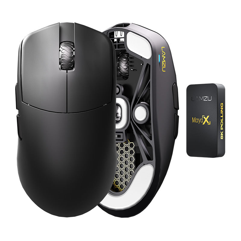 Lamzu Maya X 8K 8KHz Wireless Gaming Mouse, Black & White Color Selection