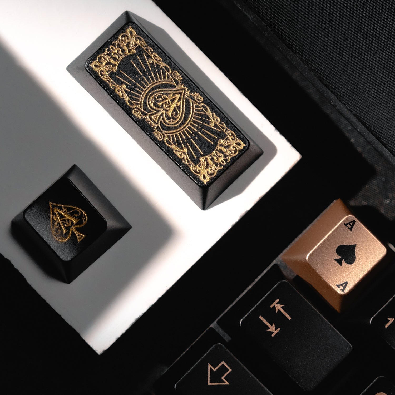Womier Spade Cherry Profile Metallic Coating Keycap Set