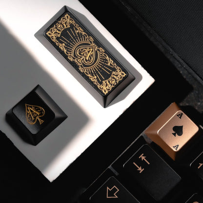 Womier Spade Cherry Profile Metallic Coating Keycap Set