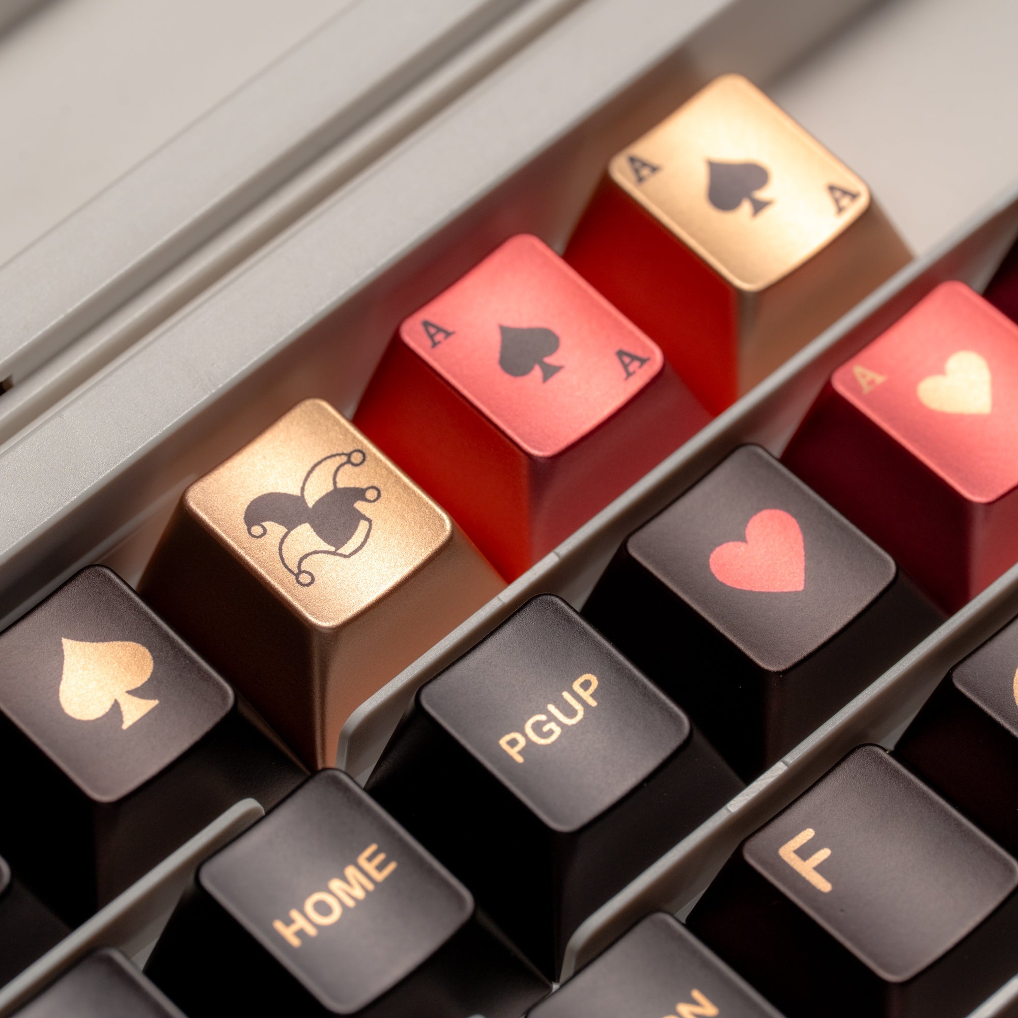 Womier Spade Cherry Profile Metallic Coating Keycap Set