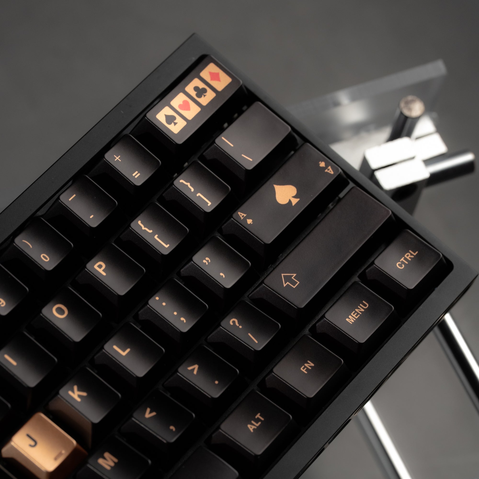 Womier Spade Cherry Profile Metallic Coating Keycap Set