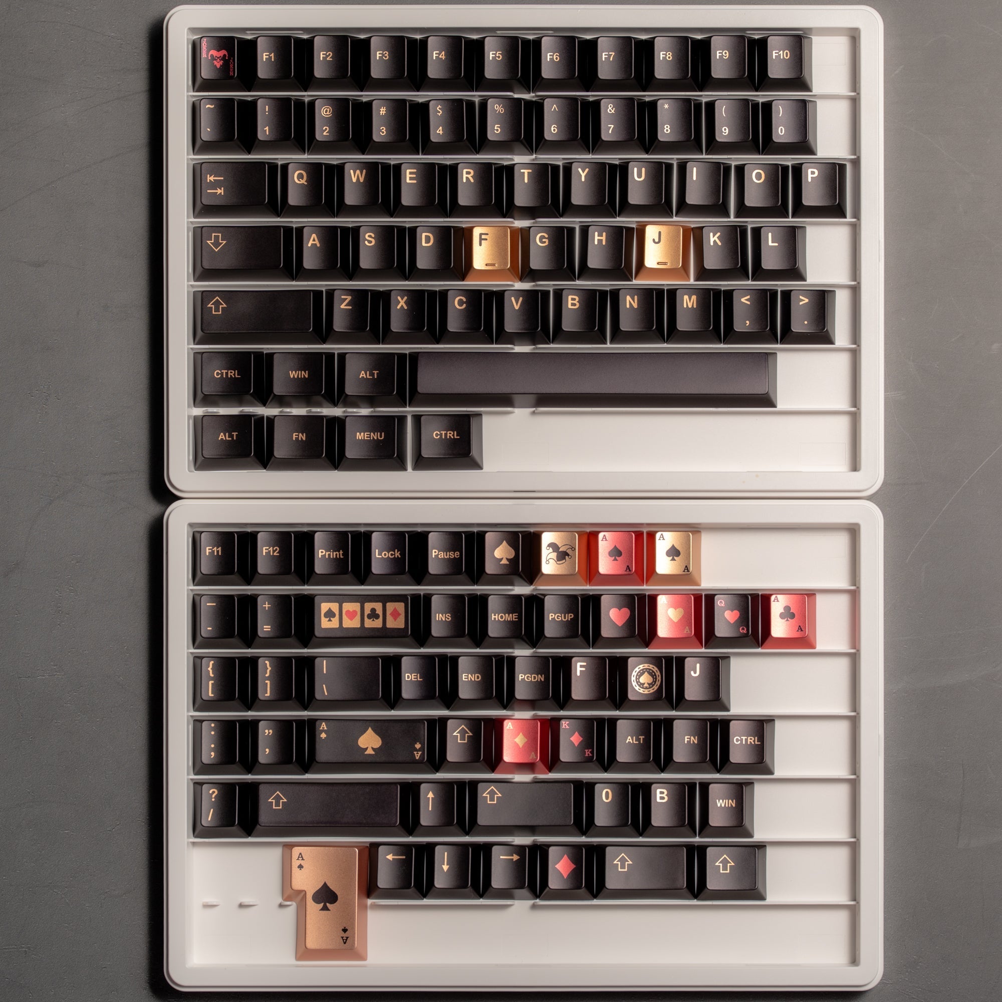 Womier Spade Cherry Profile Metallic Coating Keycap Set