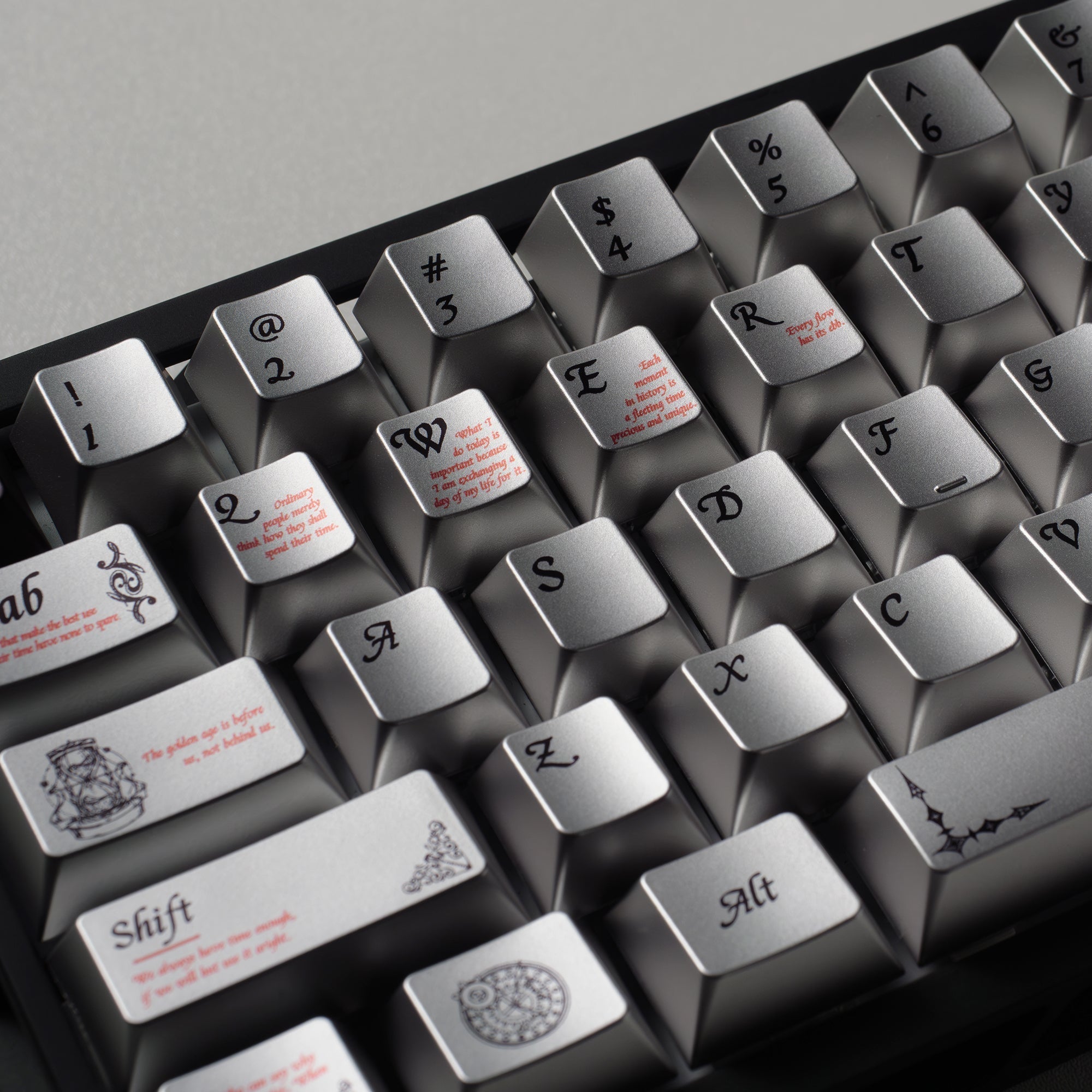 Womier Timeless Cherry Profile Metallic Coating Keycap Set