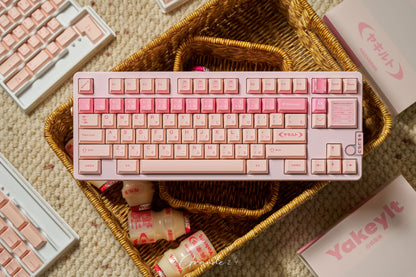 Tutkeys Yakeylt Peach Keycaps - PBT Dye-Sub Keycap Cherry Profile Keycap Set 