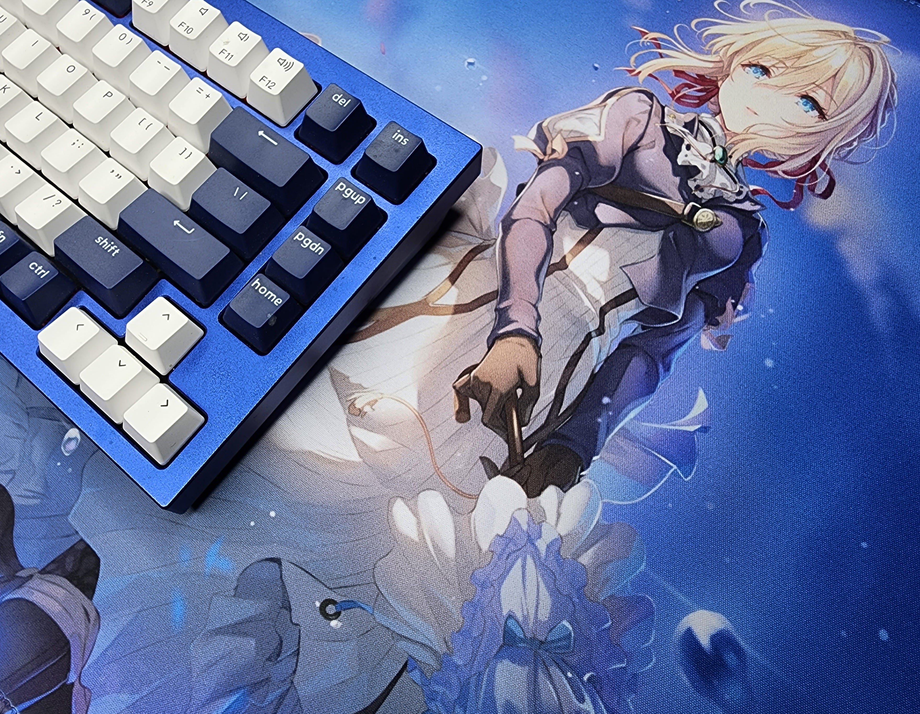 Anime girl and cat Desk Mat, deskmat xl, Gaming keyboard matt, mousepa –  Bold Print