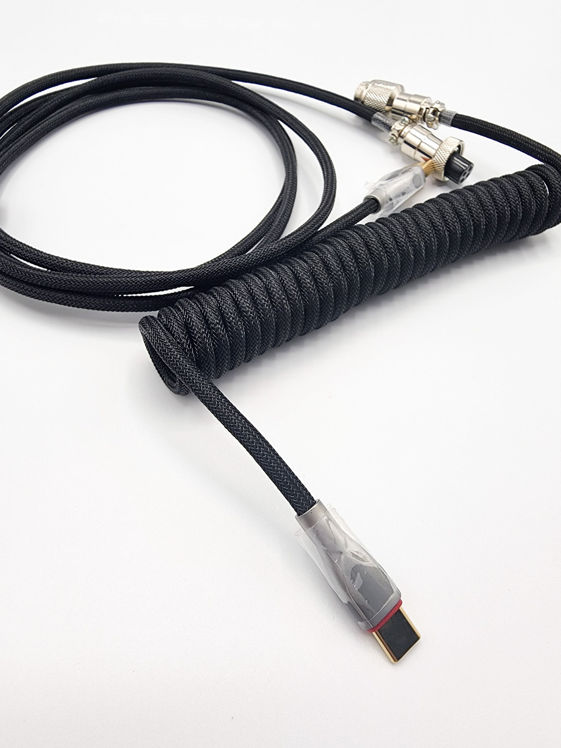 Custom Coiled Aviator Artisan USB-C Cable (White and Black) – Lume