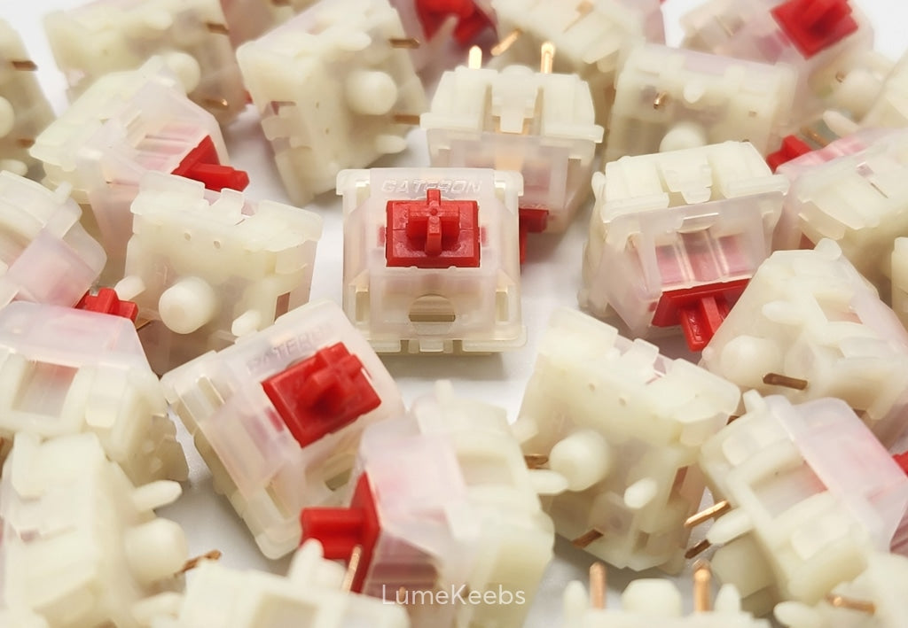 lubed Gateron KS-3 Milky Red Pro Linear Switches