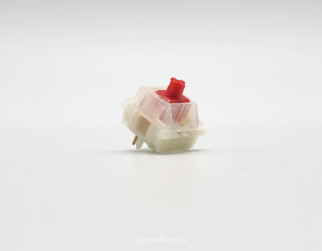 lubed and filmed Gateron KS-3 Milky Red Pro Linear Switches