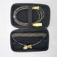 Obsidian Gold Custom Coiled Aviator Artisan Usb-C Cable (Cable Pouch Included)