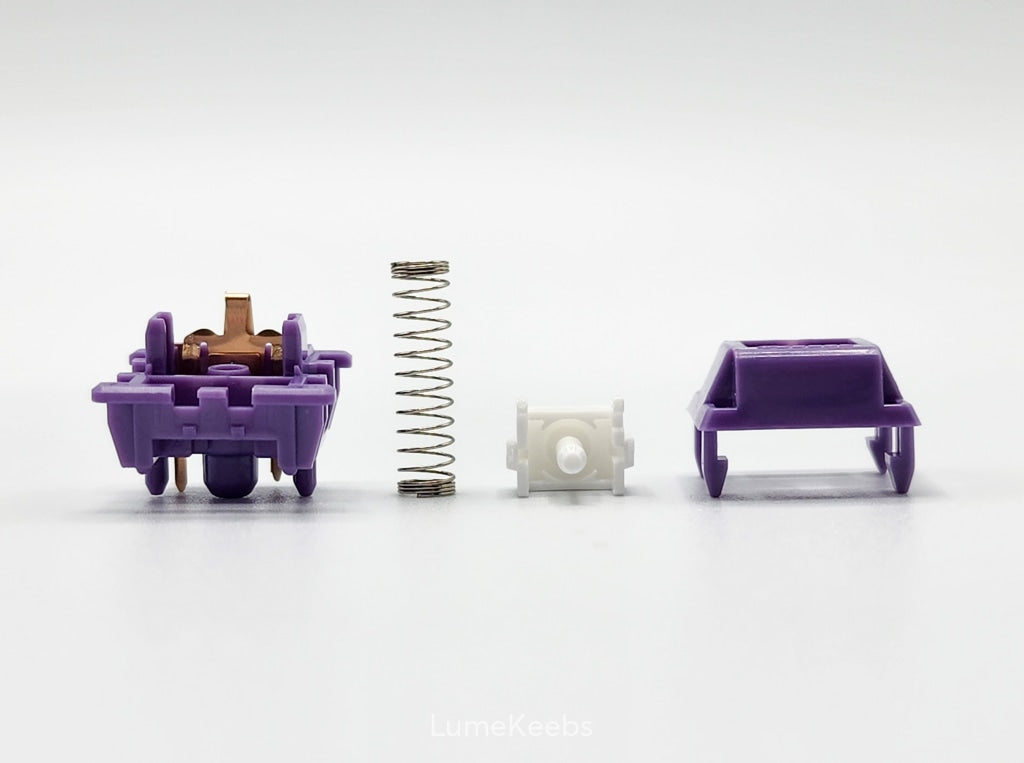 Lubed Switches Tecsee Purple Panda Tactile Switches | LumeKeebs